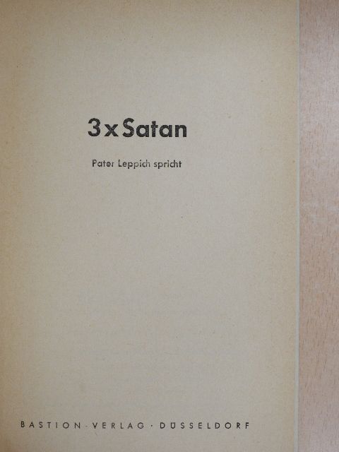 Pater Leppich - 3xSatan [antikvár]