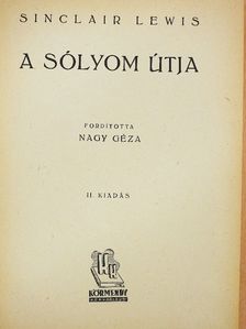 Sinclair Lewis - A sólyom útja [antikvár]