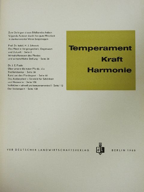 Dr. J. E. Flade - Temperament, Kraft, Harmonie [antikvár]