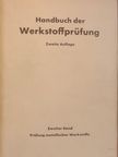 A. Pomp - Handbuch der Werkstoffprüfung II. (töredék) [antikvár]