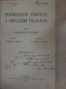 Drummond Henrik - Természeti törvény a szellemi világban [antikvár]