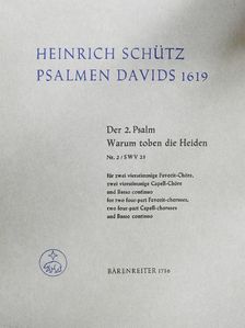 Heinrich Schütz - Psalmen Davids 1619 [antikvár]