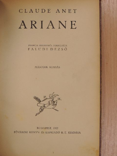 Claude Anet - Ariane [antikvár]