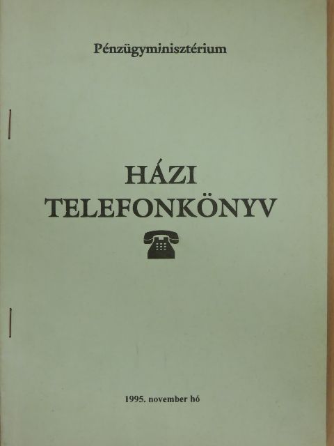 Házi telefonkönyv 1995 [antikvár]
