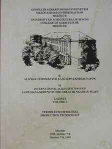 A. Borcean - II. Alföldi Tudományos Tájgazdálkodási Napok 2.: Termeléstechnológia [antikvár]