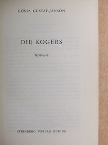 Gösta Gustaf Janson - Die Kogers [antikvár]