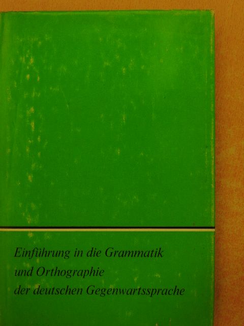 D. Nerius - Einführung in die Grammatik und Orthographie der deutschen Gegenwartssprache [antikvár]