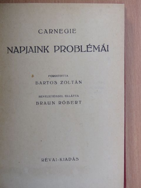Carnegie - Napjaink problémái [antikvár]