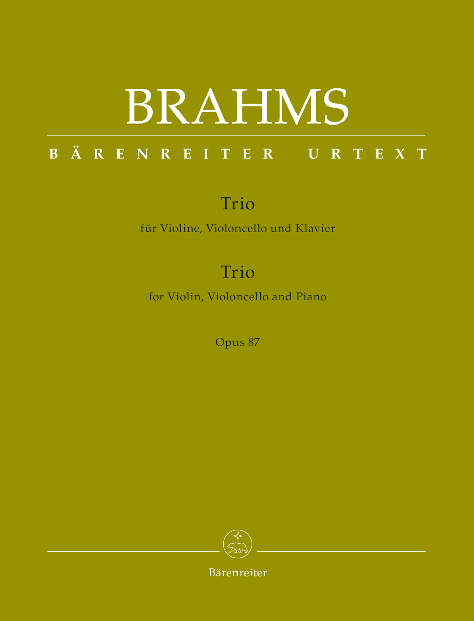 BRAHMS... - TRIO FÜR VIOLINE, VIOLONCELLO UND KLAVIER OP.87 URTEXT (CHRISTOPHER HOGWOOD)