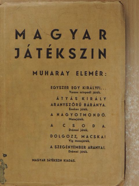 Muharay Elemér - Magyar játékszin [antikvár]