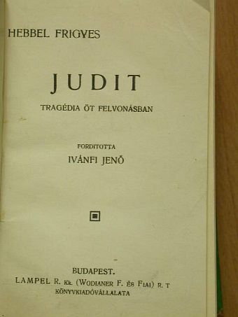 Hebbel Frigyes - Judit [antikvár]