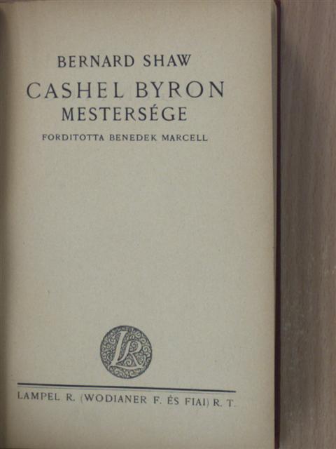 Bernard Shaw - Cashel Byron mestersége [antikvár]