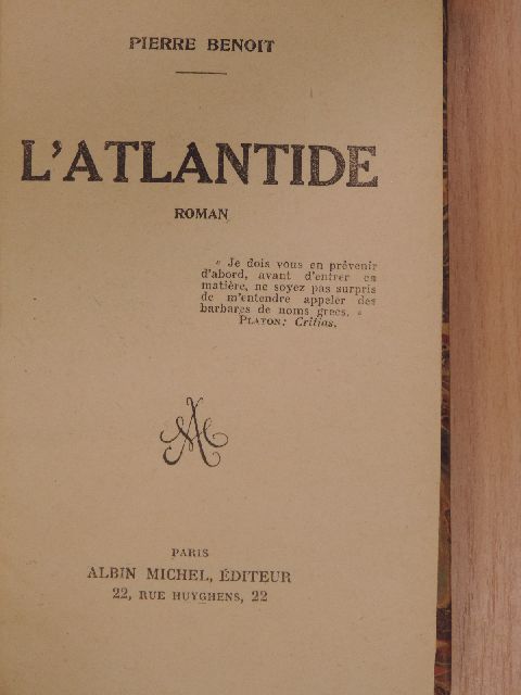 Pierre Benoit - L'Atlantide [antikvár]