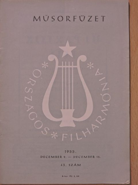 Országos Filharmónia Műsorfüzet 1955/43. [antikvár]
