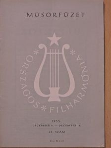 Országos Filharmónia Műsorfüzet 1955/43. [antikvár]