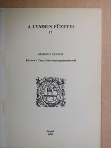 Némethy Sándor - Két levél a Thury Etele másolatgyűjteményből [antikvár]