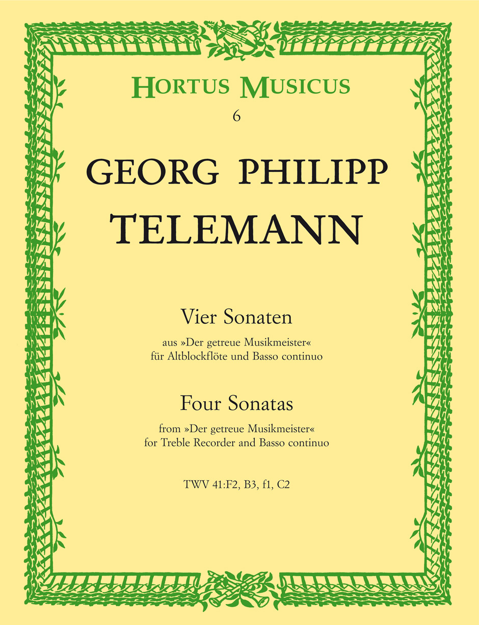 TELEMANN - VIER SONATE AUS "DER GETREUE MUSIKMEISTER" FÜR ALTBLOCKFLÖTE UND BC