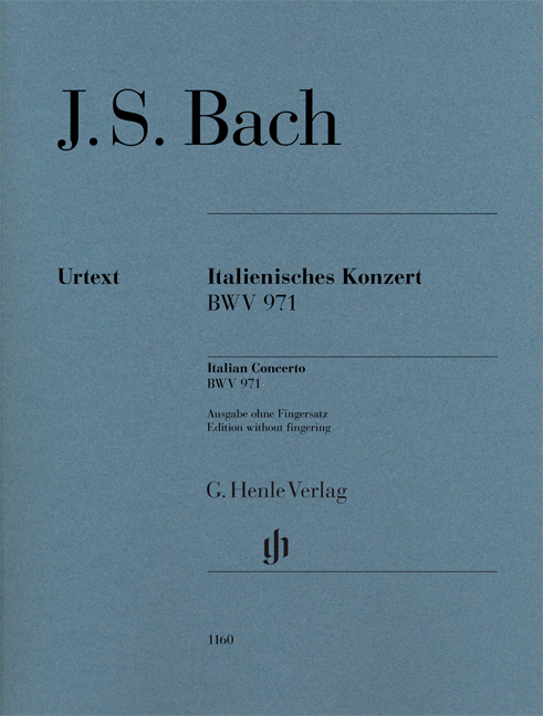 J. S. Bach - ITALIENISCHES KONZERT FÜR KLAVIER URTEXT (RUDOLF STEGLICH) OHNE FINGERSATZ