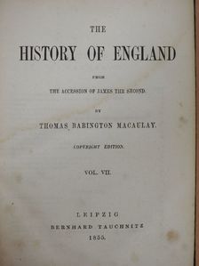 Thomas Babington Macaulay - The history of England VII. (töredék) [antikvár]