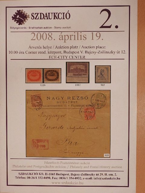 Bélyegárverés 2008. április 19. [antikvár]