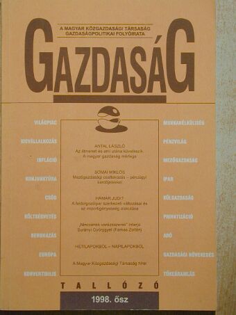 Antal László - Gazdaság 1998. ősz [antikvár]