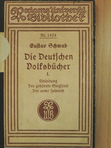 Gustav Schwab - Die Deutschen Volksbücher für Jung und Alt wiedererzählt I. (gótbetűs) [antikvár]