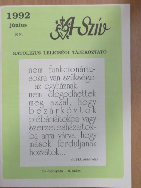 András I. - A Szív 1992. június [antikvár]