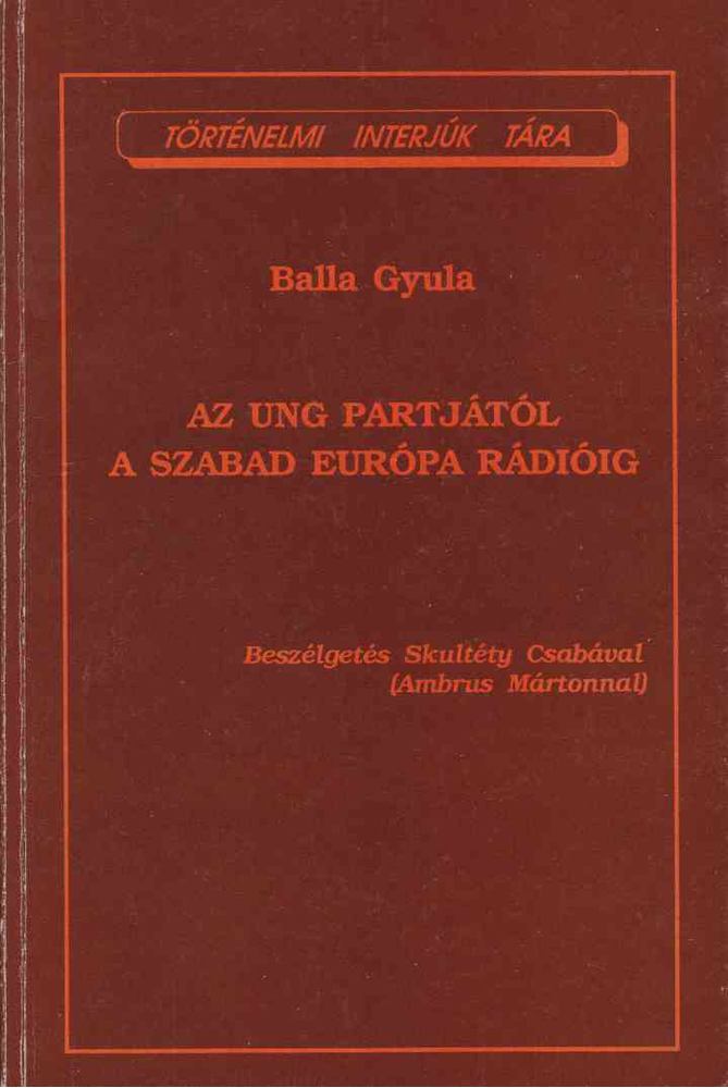 Balla Gyula - Az Ung bejáratától a Szabad Európa Rádióig [antikvár]