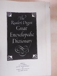 The Reader's Digest Great Encyclopedic Dictionary [antikvár]