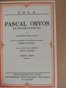 Émile Zola - Pascal orvos I-III. [antikvár]