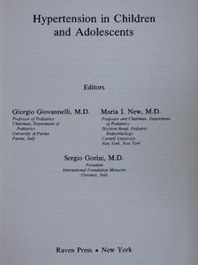 Henry Fink - Hypertension in Children and Adolescents [antikvár]