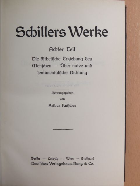 Friedrich Schiller - Schillers Werke 8-10. (gótbetűs) [antikvár]