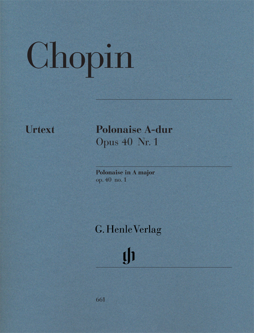 Chopin - POLONAISE A-DUR OP.40 NR.1 FÜR KLAVIER URTEXT (ZIMMERMANN/THEOPOLD)