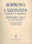 SOPRONI JÓZSEF - I. SZONÁTA HEGEDŰRE ÉS ZONGORÁRA,JÁTSZÓPARTITÚRA
