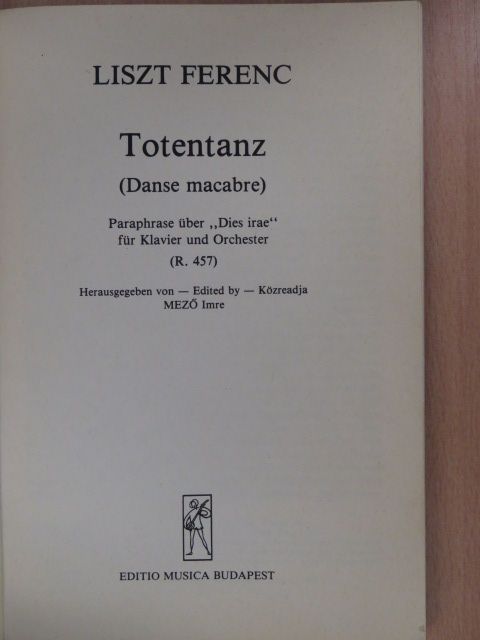 Ferenc Liszt - Totentanz [antikvár]