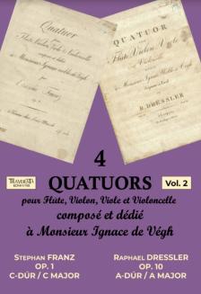 4 QUATUORS POUR FLUTE, VIOLIN, VIOLE ET VIOLONCELLE - VOL. 2