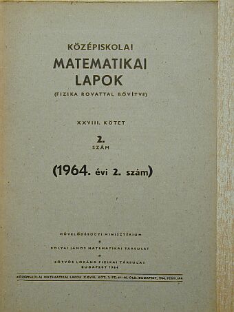 Fried Ervin - Középiskolai matematikai lapok 1964/2. [antikvár]