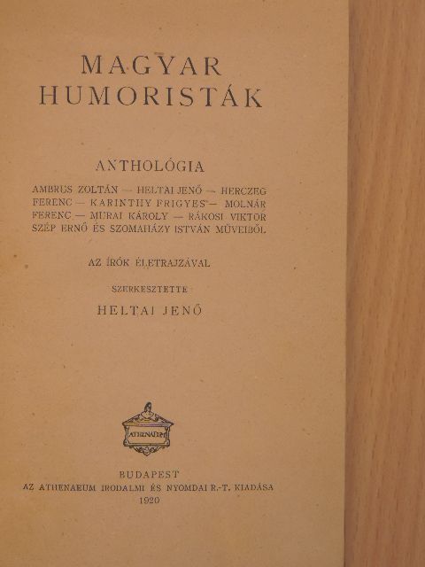 Ambrus Zoltán - Magyar humoristák [antikvár]