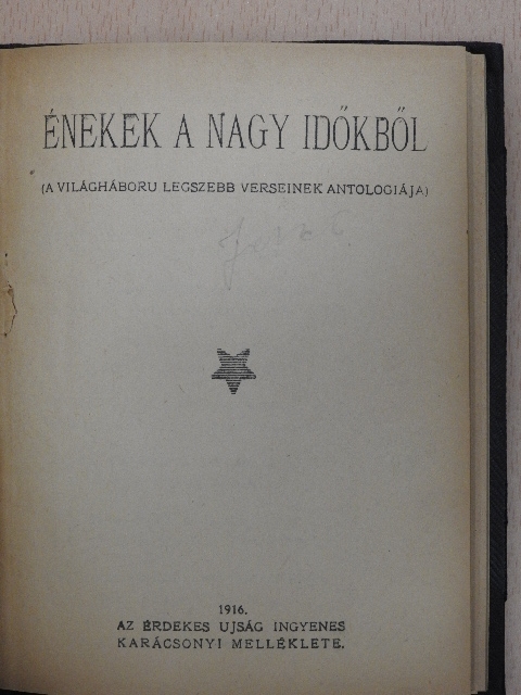 Babits Mihály - Énekek a nagy időkből/Murgács Kálmán [antikvár]