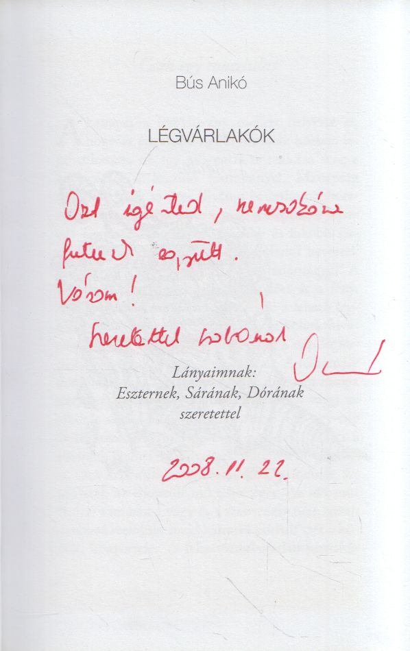 Bús Anikó - Légvárlakók (dedikált) [antikvár]