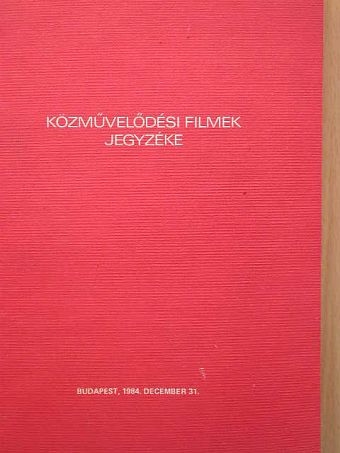 Közművelődési filmek jegyzéke [antikvár]