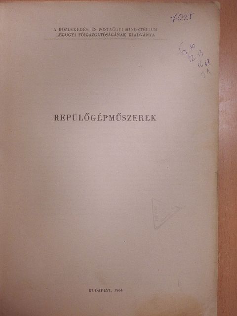 Kronperger Béla - Repülőgépműszerek [antikvár]