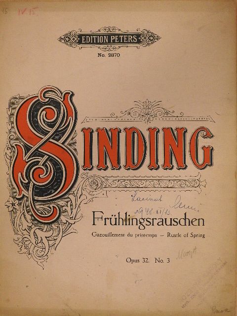 Christian Sinding - Frühlingsrauschen [antikvár]
