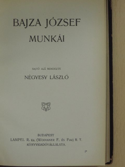 Bajza József - Bajza József munkái [antikvár]