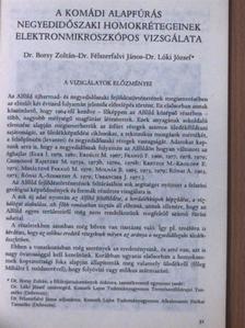 Dr. Borsy Zoltán - A Komádi alapfúrás negyedidőszaki homokrétegeinek elektronmikroszkópos vizsgálata [antikvár]