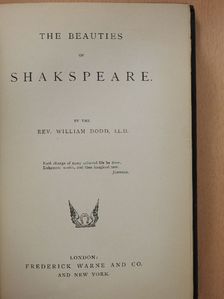 William Dodd - The beauties of Shakspeare [antikvár]