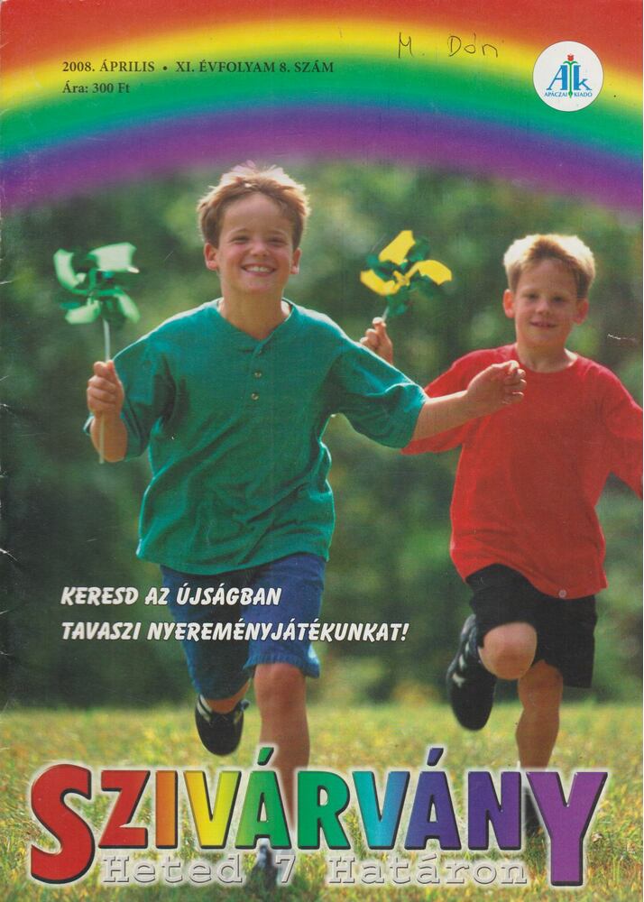 Lévay Erzsébet - Szivárvány XI. évfolyam 8. szám [antikvár]
