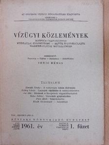 Babos Zoltán - Vízügyi közlemények 1961/1. [antikvár]
