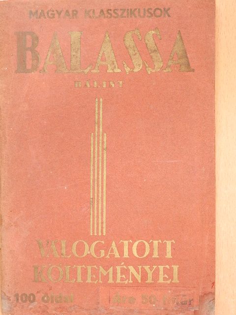 Balassa Bálint - Balassa Bálint válogatott költeményei [antikvár]