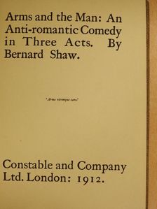 Bernard Shaw - Arms and the Man [antikvár]